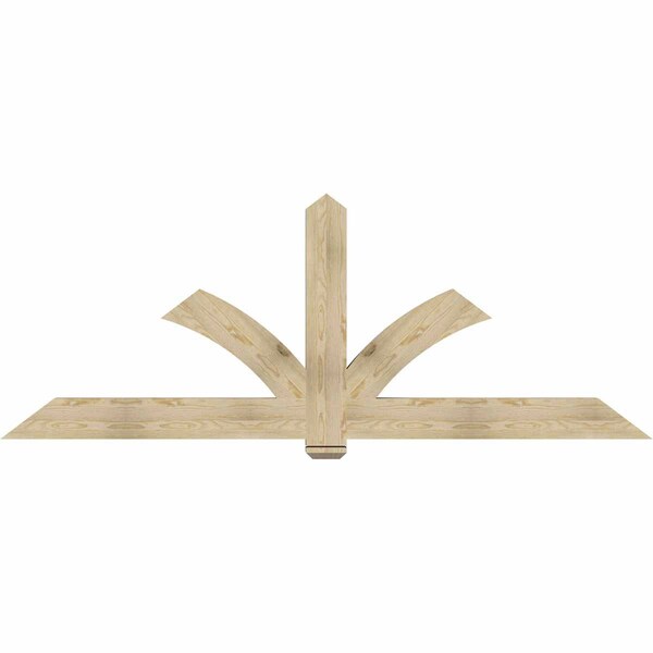 Ekena Millwork Redmond Rough Sawn Timber Gable Bracket, Douglas Fir, 96"W x 36"H x 4"D x 6"F, 9/12 Pitch GBW096X36X0406RED00RDF - main